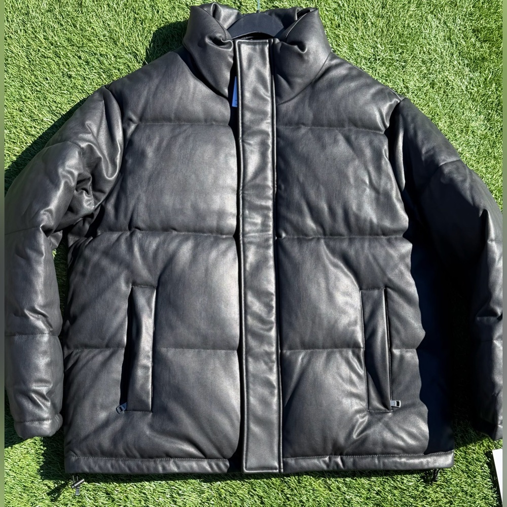 Men’s | Calvin Klein Faux Leather Classic Puffer Jacket | CM191514 | Relaxed